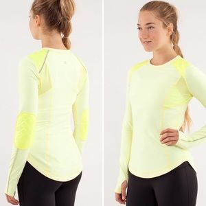 Lululemon Ice Queen Long Sleeve Neon Yellow